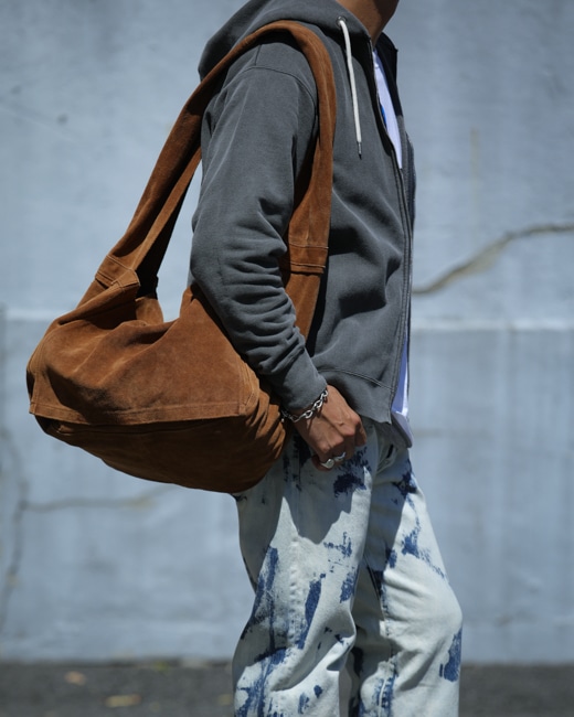 SEVEN BY SEVEN Leather Shoulder Bag -Cow Split Leather- [Brown]