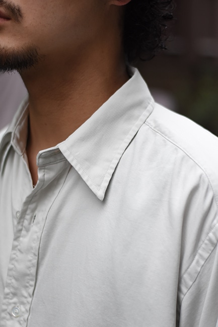 A.PRESSE/アプレッセ】Double Weave Twill Regular Collar Shirt