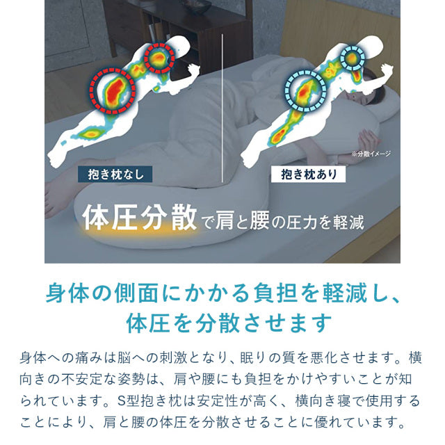 抱き枕 S型 LBP-330（専用カバー付）| LOFTY公式｜ロフテー枕工房 - 枕