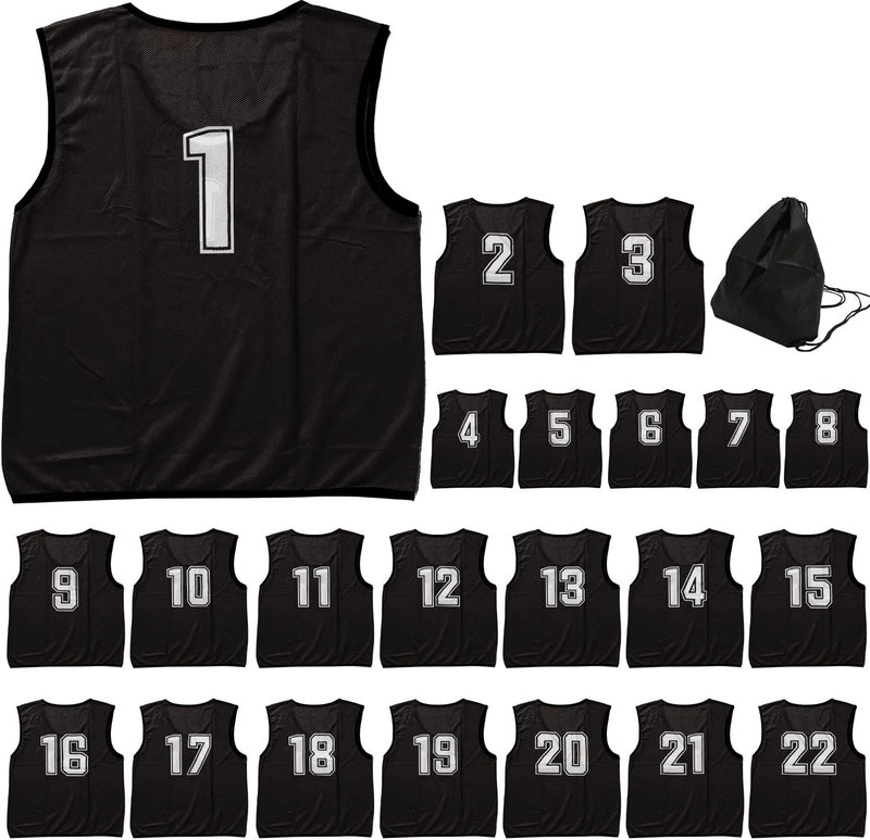 バスケットボール ビブス 4-8 & 15-20収納袋付き&メッシュビブス
