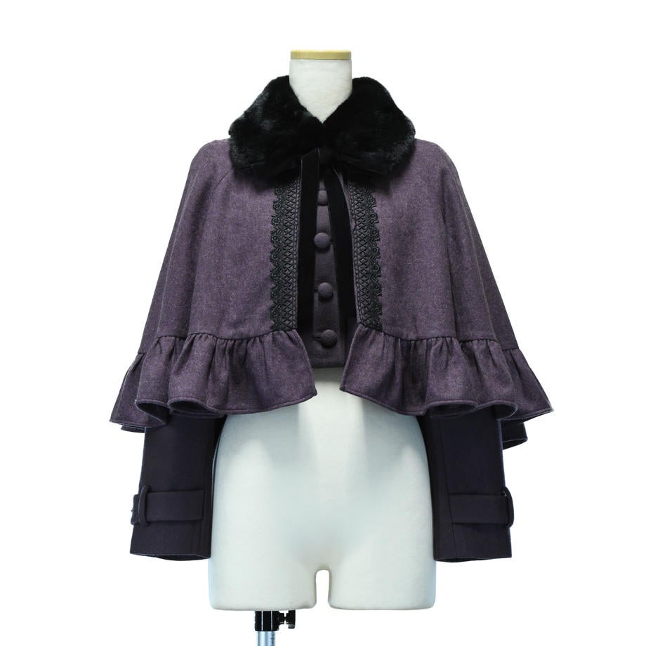 Gretel Short Cape Coat (2022) by Sheglit