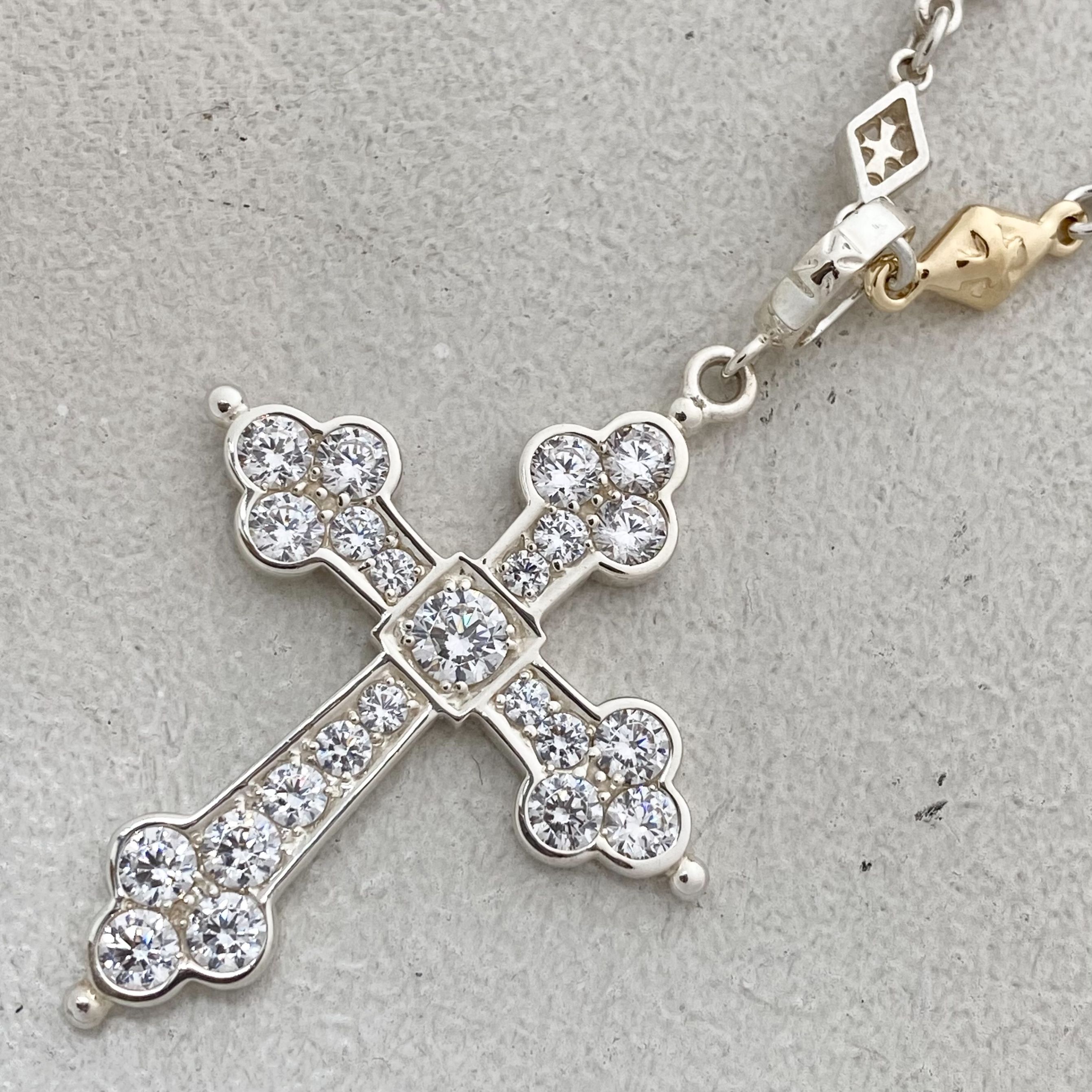 LARGE GOTHIC CROSS PENDANT Silver / Zirconia PENDANT（ペンダント