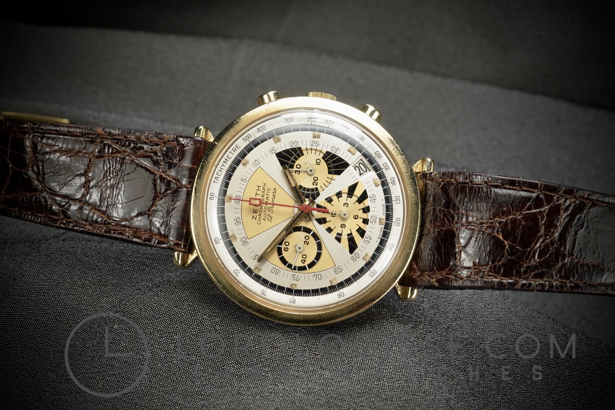 Zenith - El Primero Ref. G383 Poker Chip 1970 Original 18kt. Gold