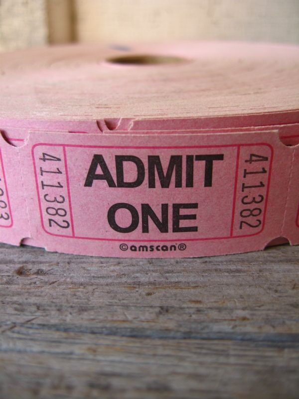 整理券 ADMIT ONE 入場券 チケット TICKET 厚紙 フリーマーケット