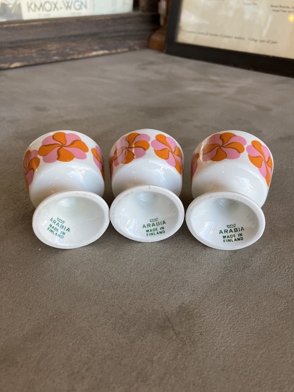 1960'S 3点セット レア ARABIA アラビア Mamselli エッグカップ エッグ