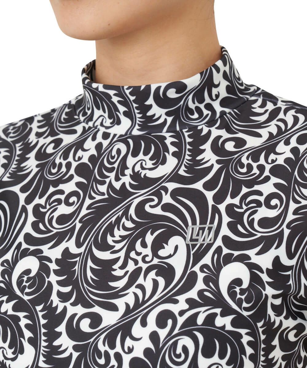 レディース モックネック半袖シャツ ミスルトゥブラック | LOUDMOUTH JAPAN