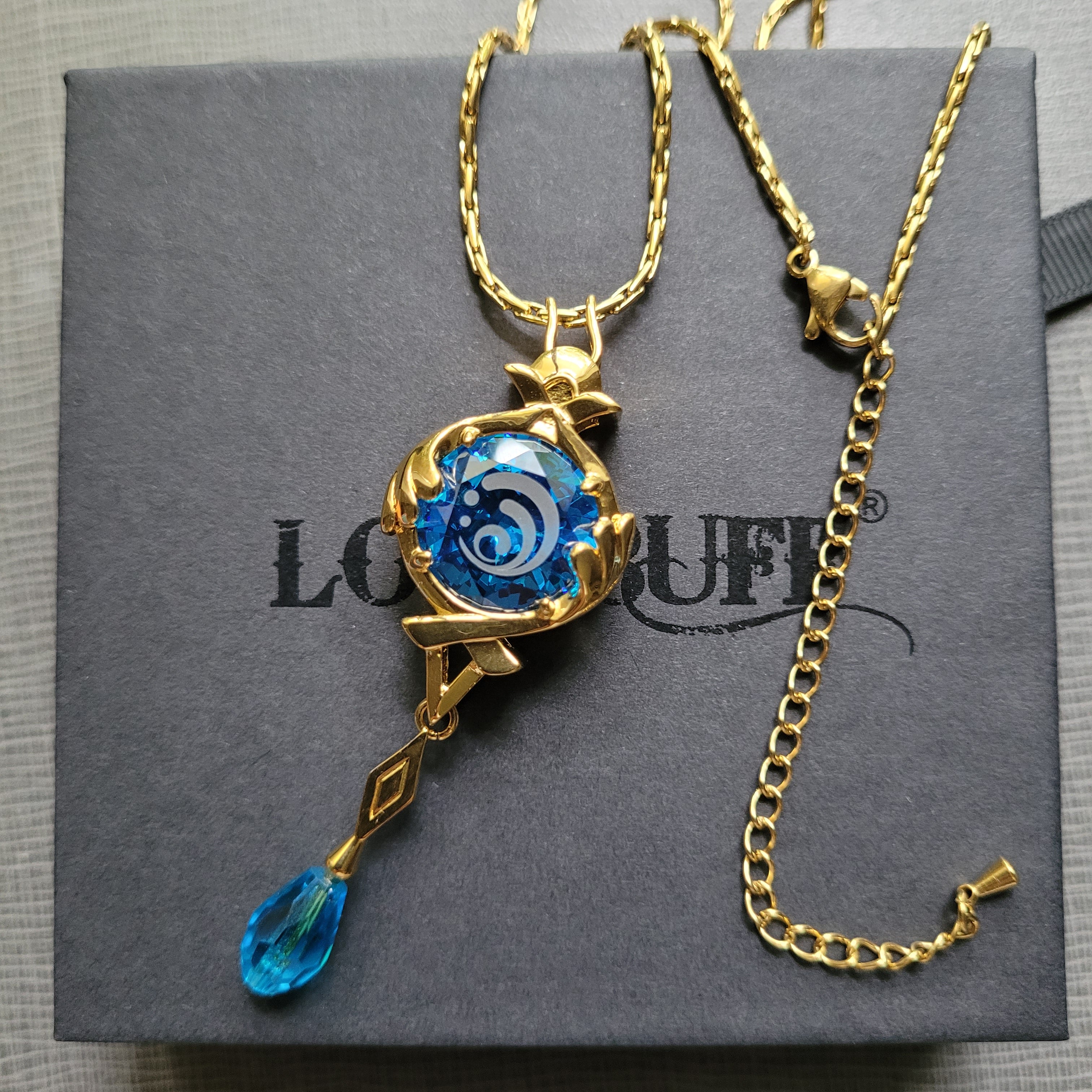 Fontaine Furina Hydro Vision Inspired Gem Pendant Long Necklace