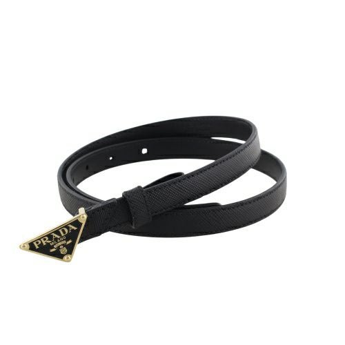 プラダ ベルト レディース サフィアーノレザー ベルト ブラック PRADA