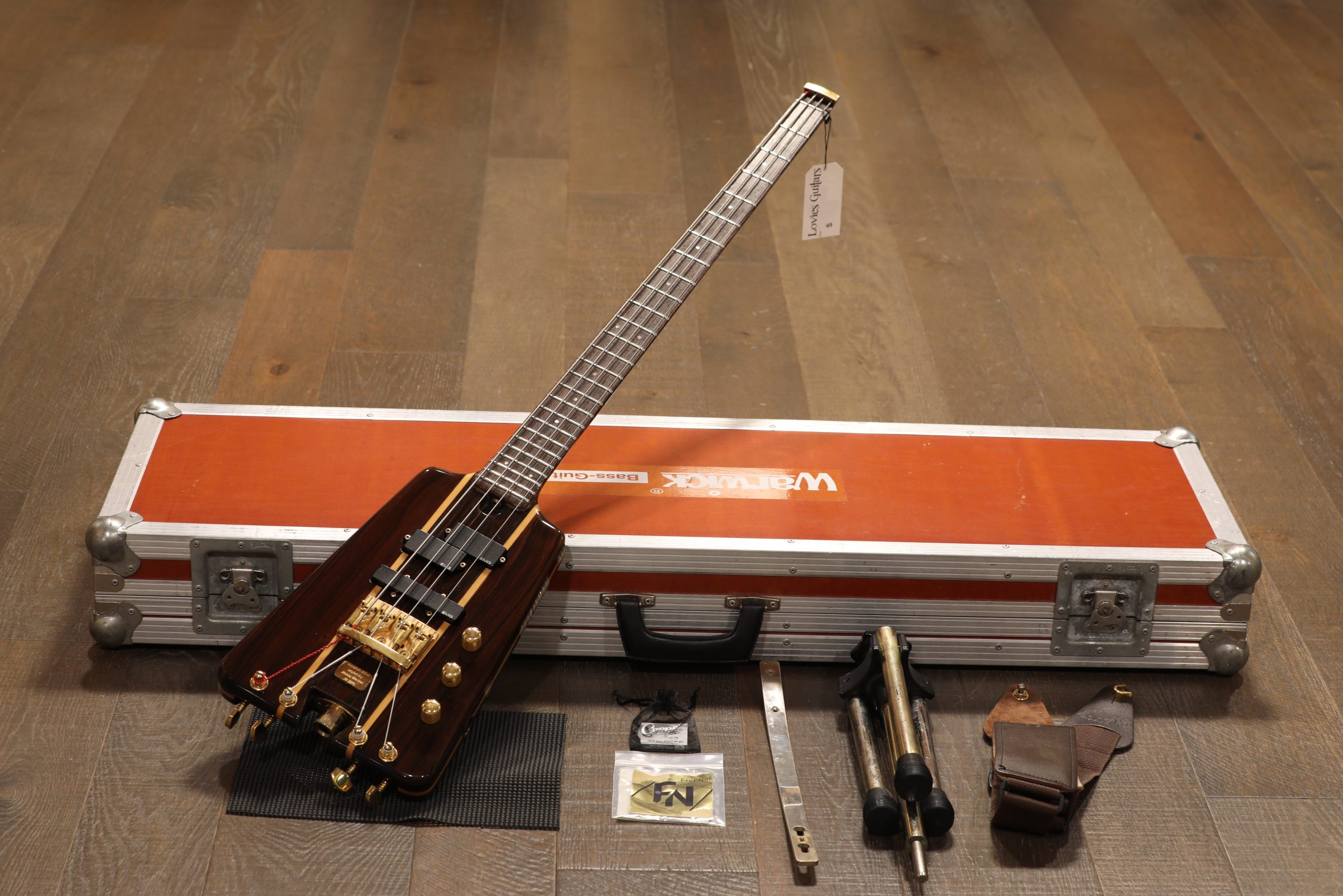 1984 Warwick Nobby Meidel Headless Bass Natural + HSC | Lovies Guitars