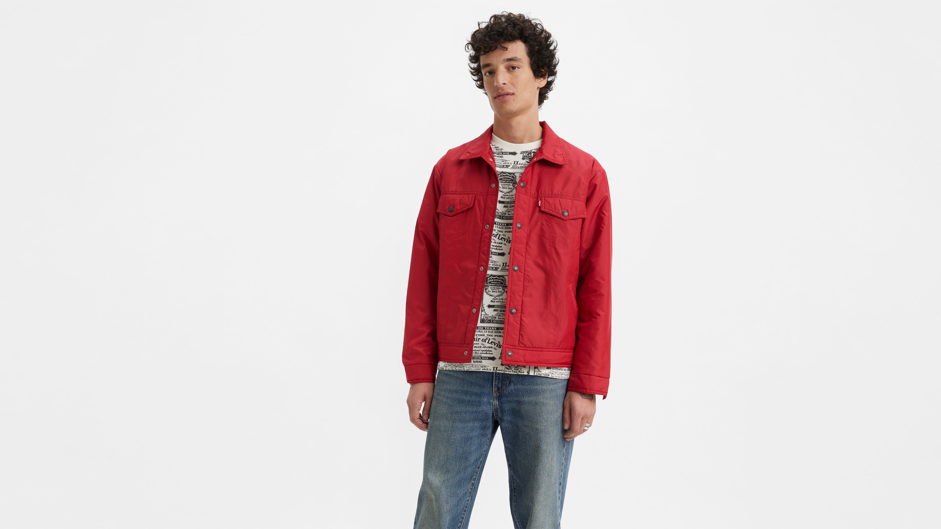 Relaxed Fit Padded Truck Jacket - Red | Levi's® RO