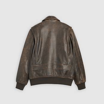 Clayton Leather Aviator Jacket - Brown | Levi's® DE