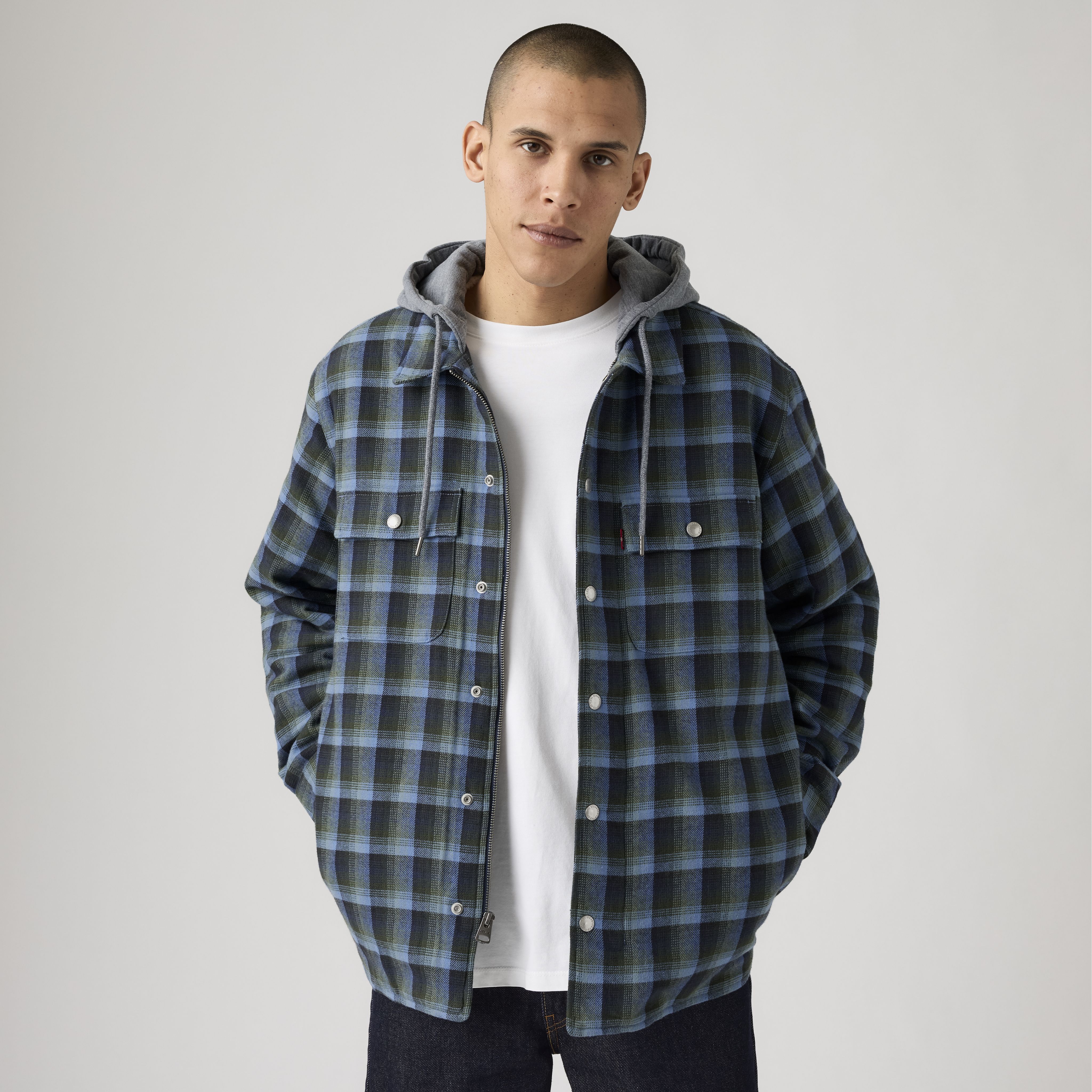 Francisco Sherpa Flannel Jacket - Blue | Levi's® US