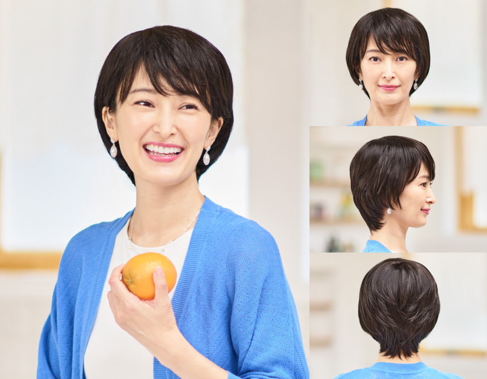 抗がん剤治療 脱毛 ウィッグ おうちdeウィッグ ショート | 自宅用 軽量