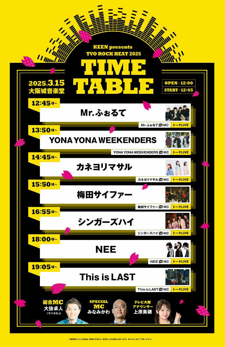 大阪城の麓で春一番“音楽フェス”『KEEN presents TVO ROCK HEAT 2025