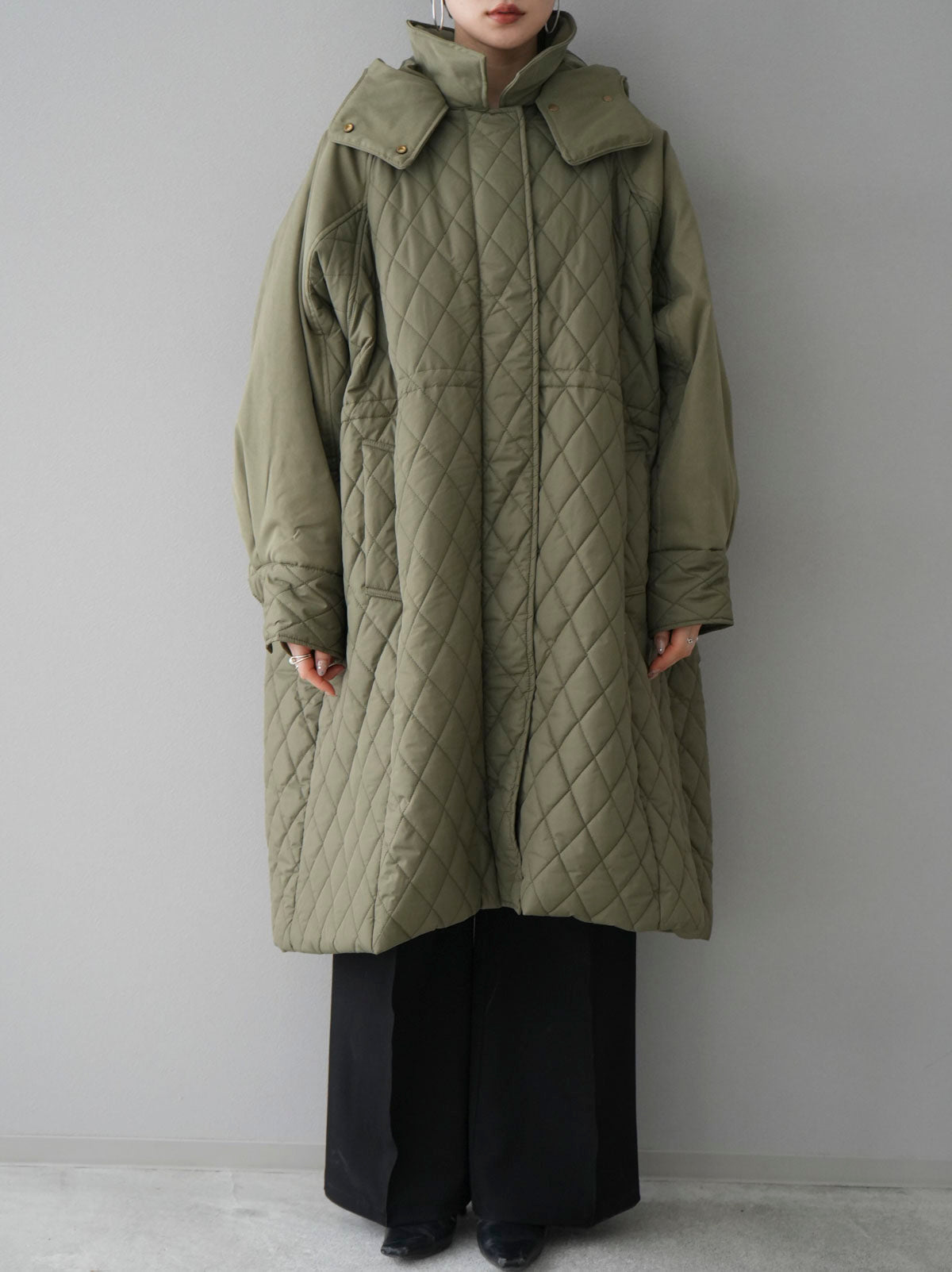 予約]2WAYキルティングコート/カーキ – Lumier