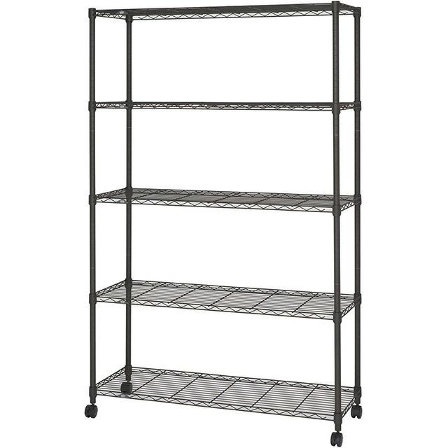 スチールラック 幅110cm 5段 ルミナスノワール 幅111×奥行41×高さ178.5