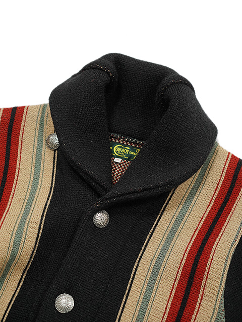 JELADO（ジェラード） 】 ネイティブ柄ショールカラーニット