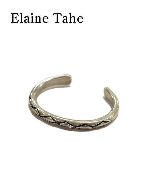 Elaine Tahe（エレーン タヘ） 】ナバホシルバーバングル [ NAVAJO