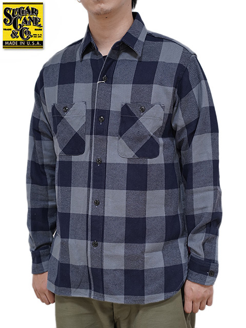 SUGAR CANE（シュガーケン） 】 ツイルチェックワークシャツ [ L/S