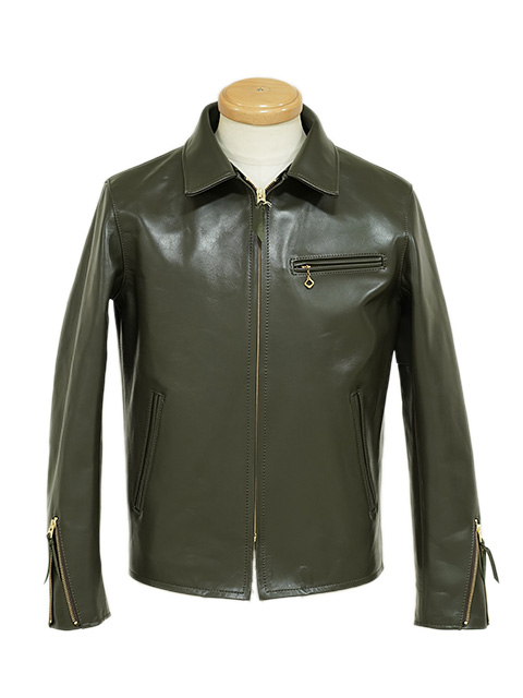 ヴィンテージ牛革ジャケット オリーブグリーン レザー 20471120 限定