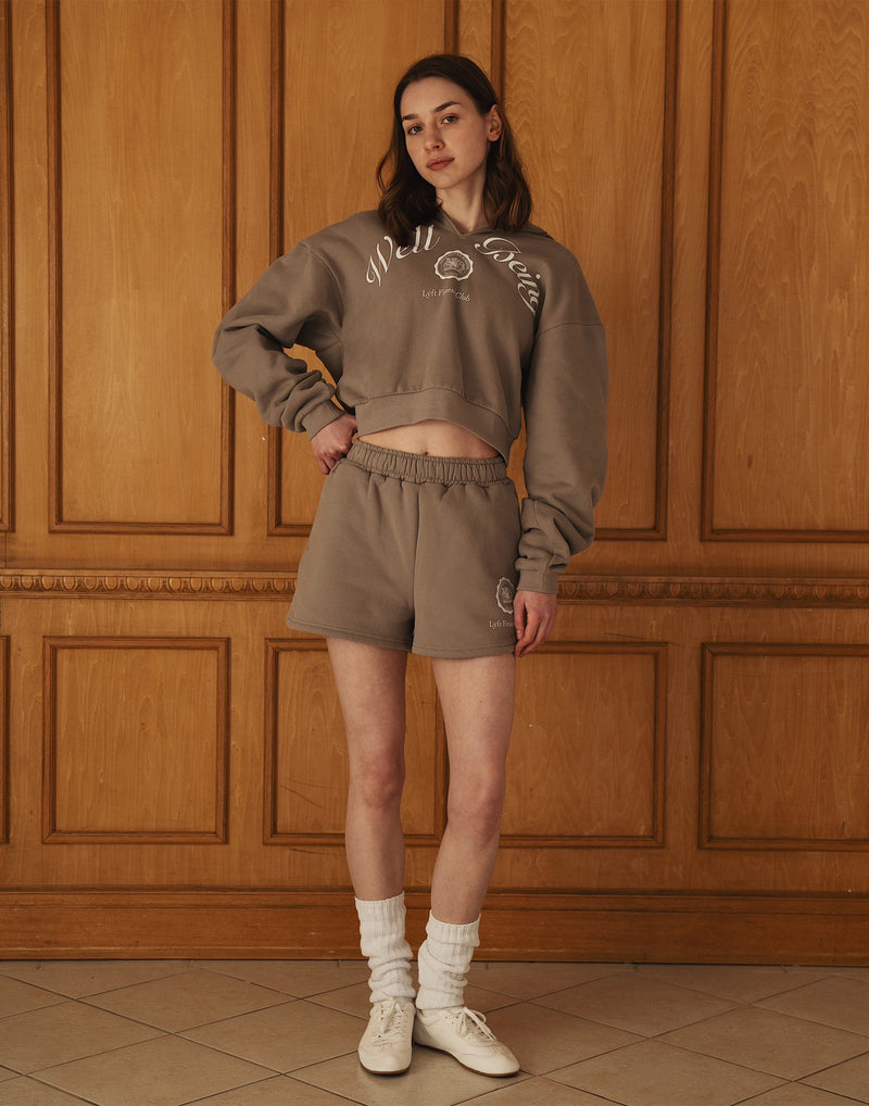 LÝFT Fitness Club Design Shorts - Beige