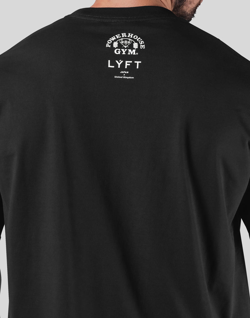 LÝFT × Power House Gym Big T-Shirt - Black