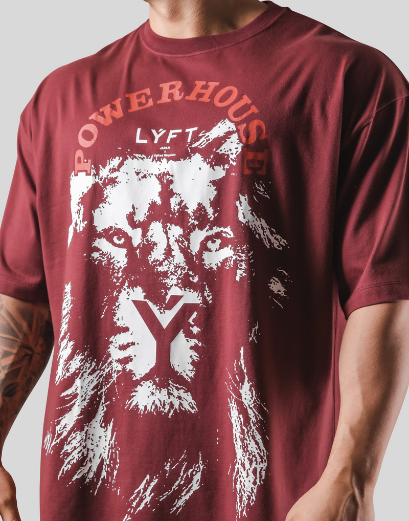 LÝFT × Power House Gym Lion Big T-Shirt - Red