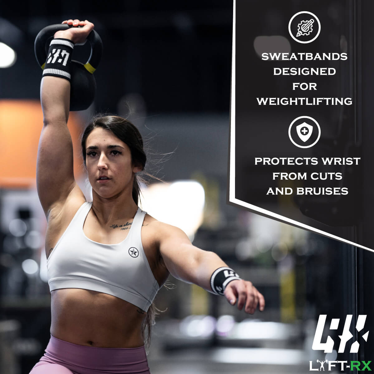LYFT-RX Wrist Sweatbands for Weightlifting
