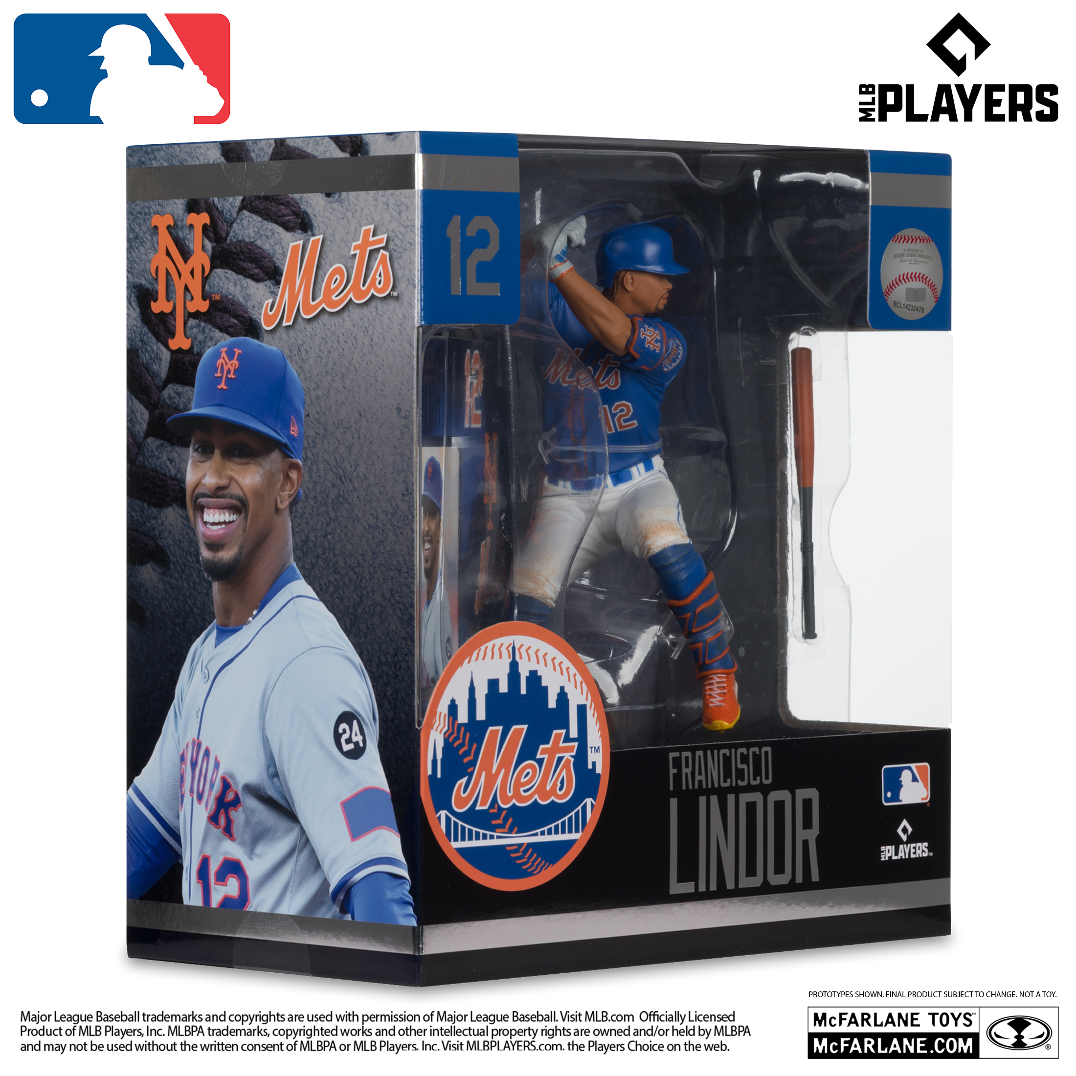 Fransisco Lindor (New York Mets) 7in Posed Figure MLB McFarlane's