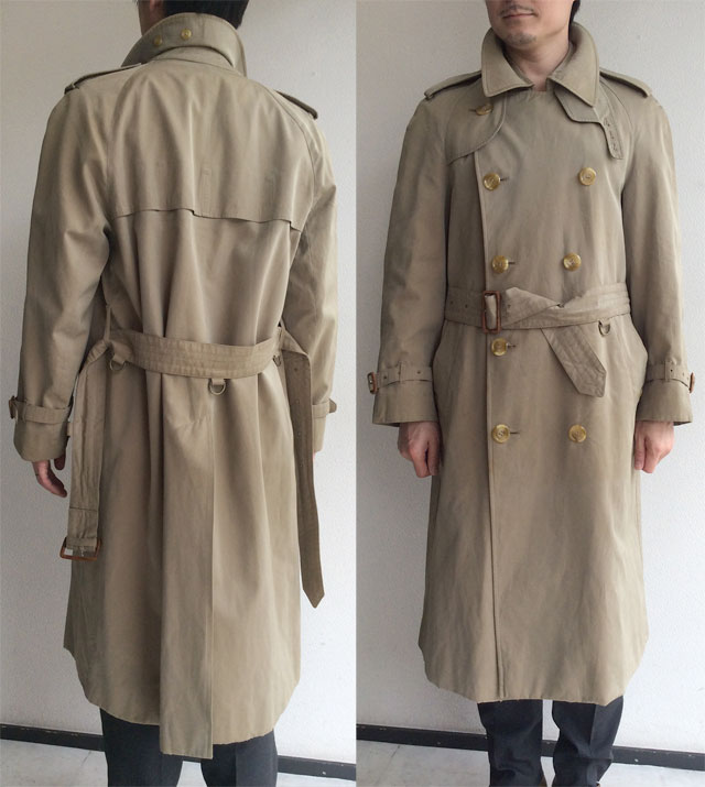 1970's British Trench Coat by Aquascutum Beige - マメチコ Fashion