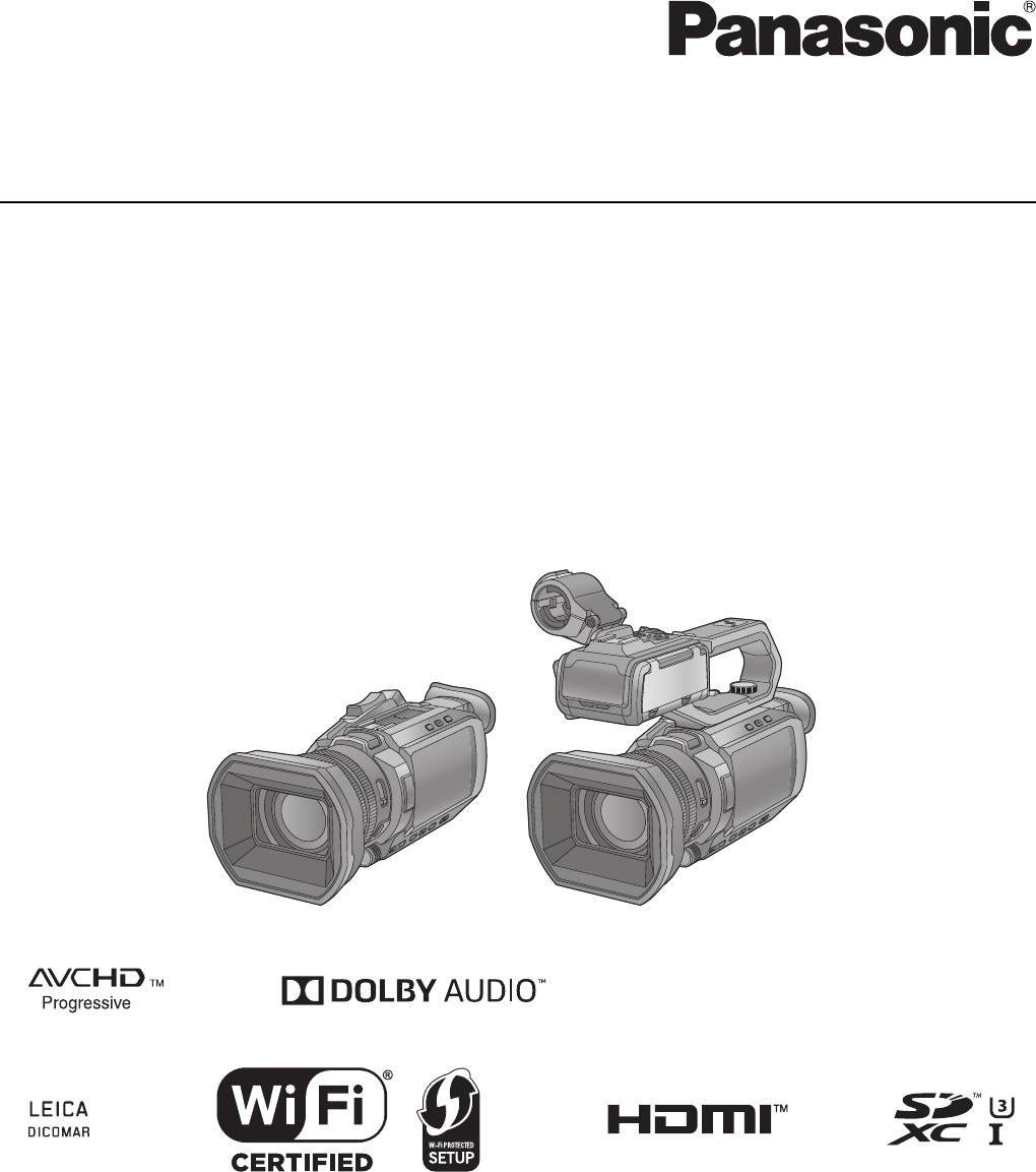 説明書 パナソニック HC-X1500 カムコーダー