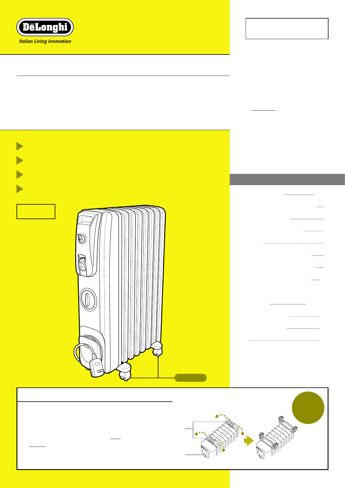 説明書 デロンギ R730812TFS ヒーター