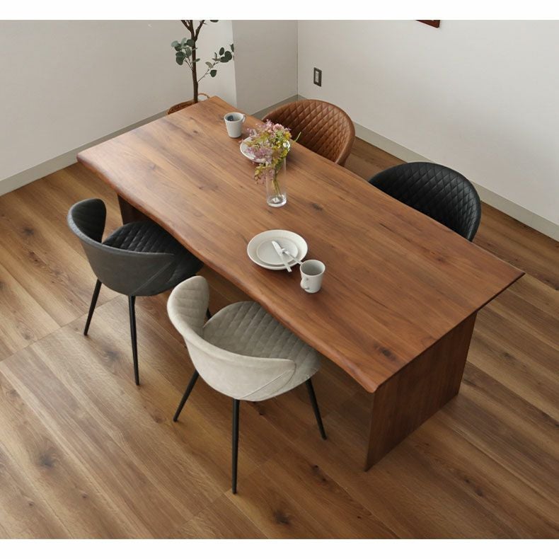 幅160cm ダイニングテーブル（波型天板カット脚） ウォールナット ナイン3