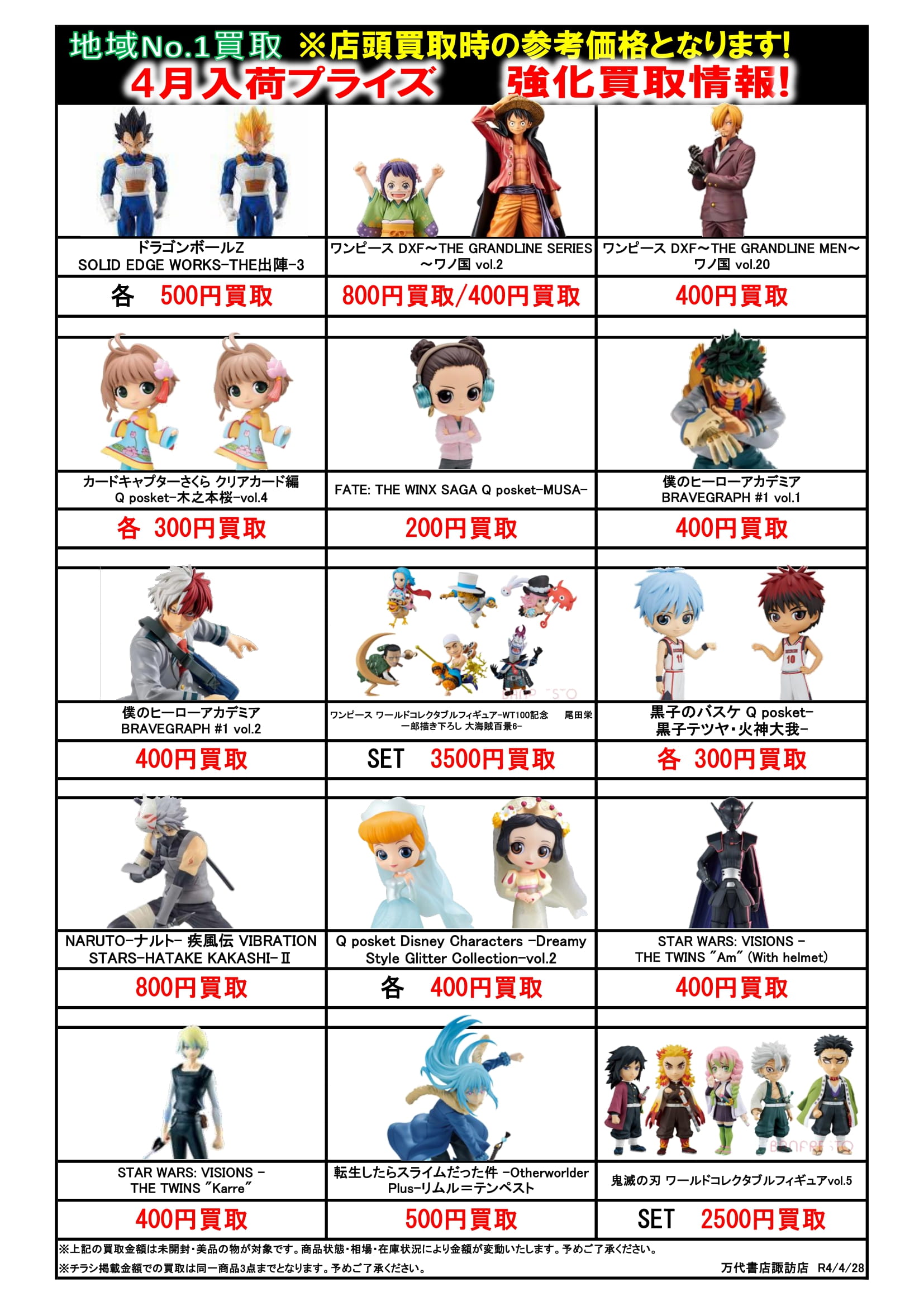 【おもちゃ】《4月登場予定》プライズフィギュア買取告知です！ - 万代