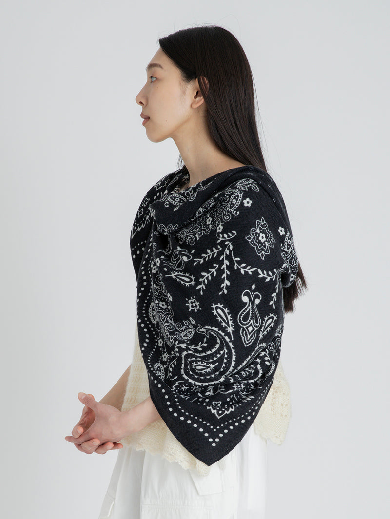 ウールシルクストールヘリンボーン織120＞カレイドバンダナ – manipuri