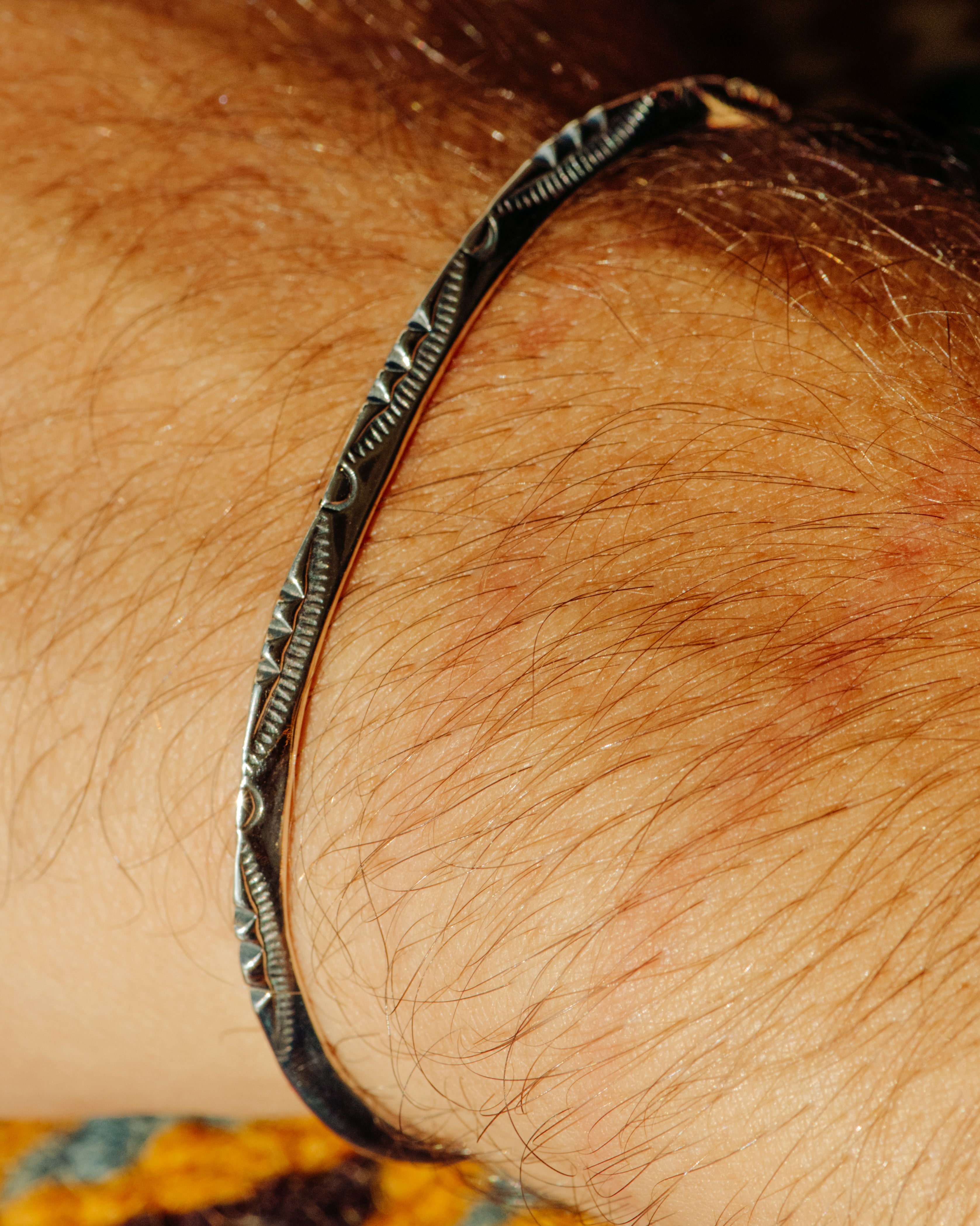 Larry Smith Extra Thin Triangle Tapered End Silver Cuff