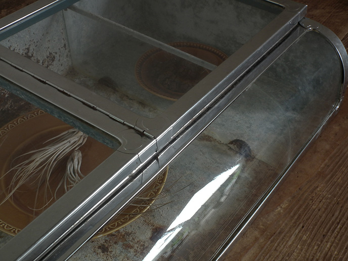 E01762 昭和レトロ 駄菓子屋 ブリキとガラスのショーケース | MANSIKKA