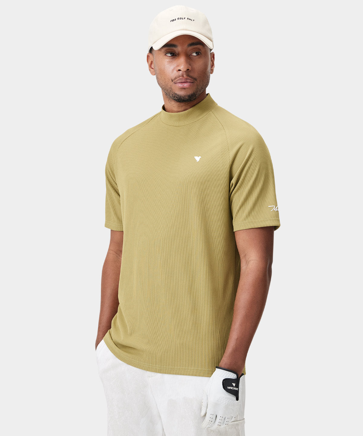 Tyler Sheen Green Mock Neck Tee – Macade
