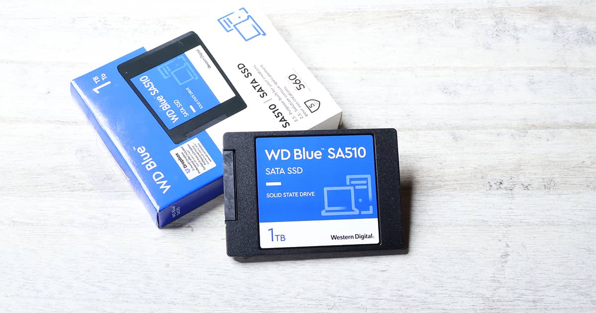 WD Blue SA510 レビュー】手頃な価格だけど大きいファイルは苦手なSSD