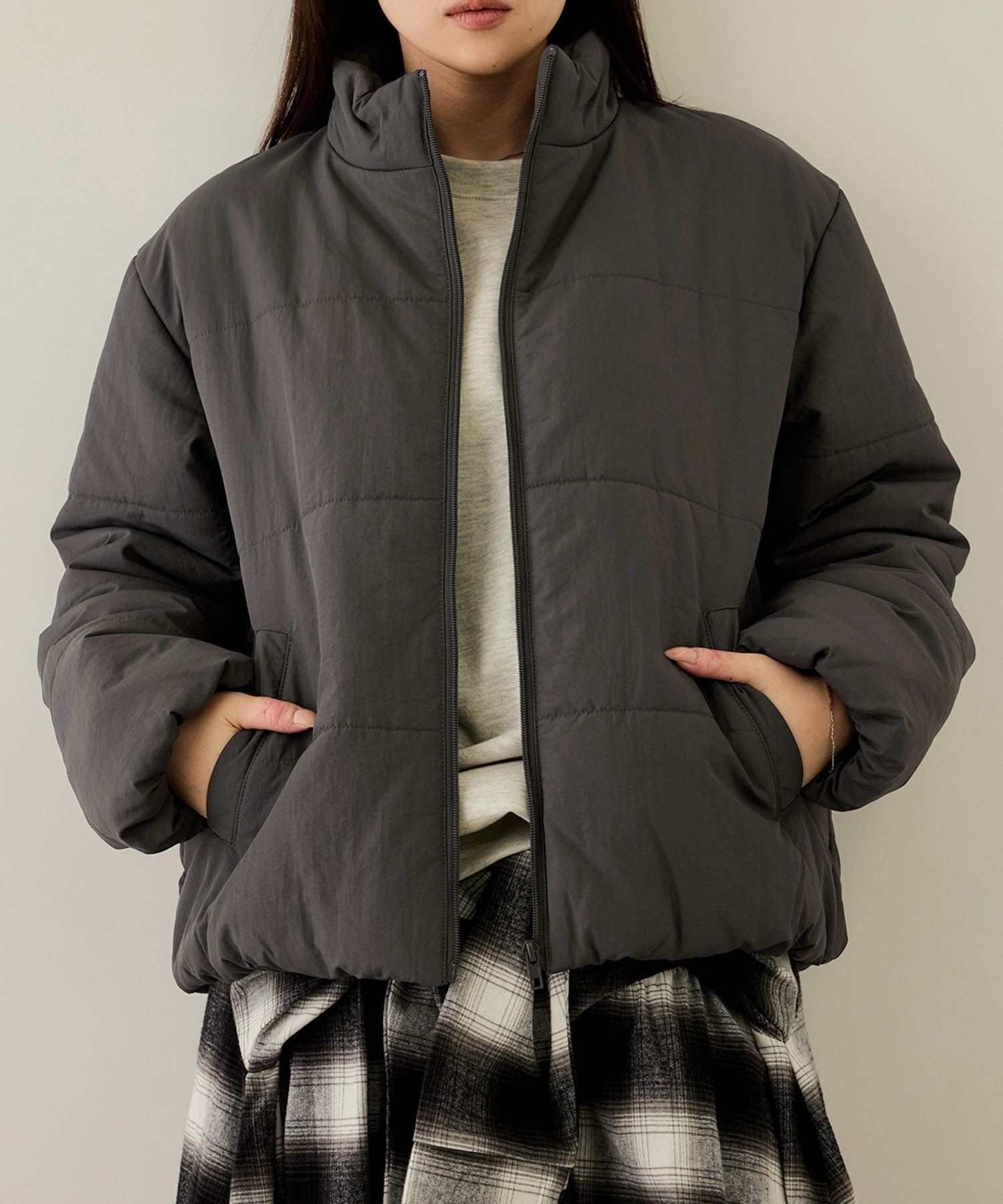 nAvy 撥水中綿ブルゾン レディース