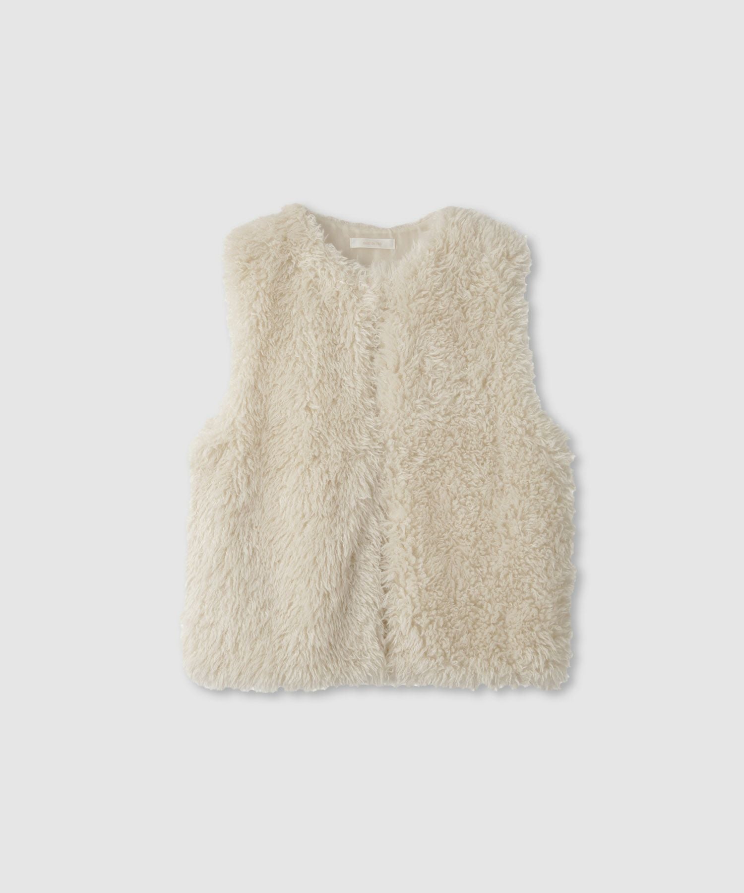 milli de l'air リンクルフェイクファーベスト レディース