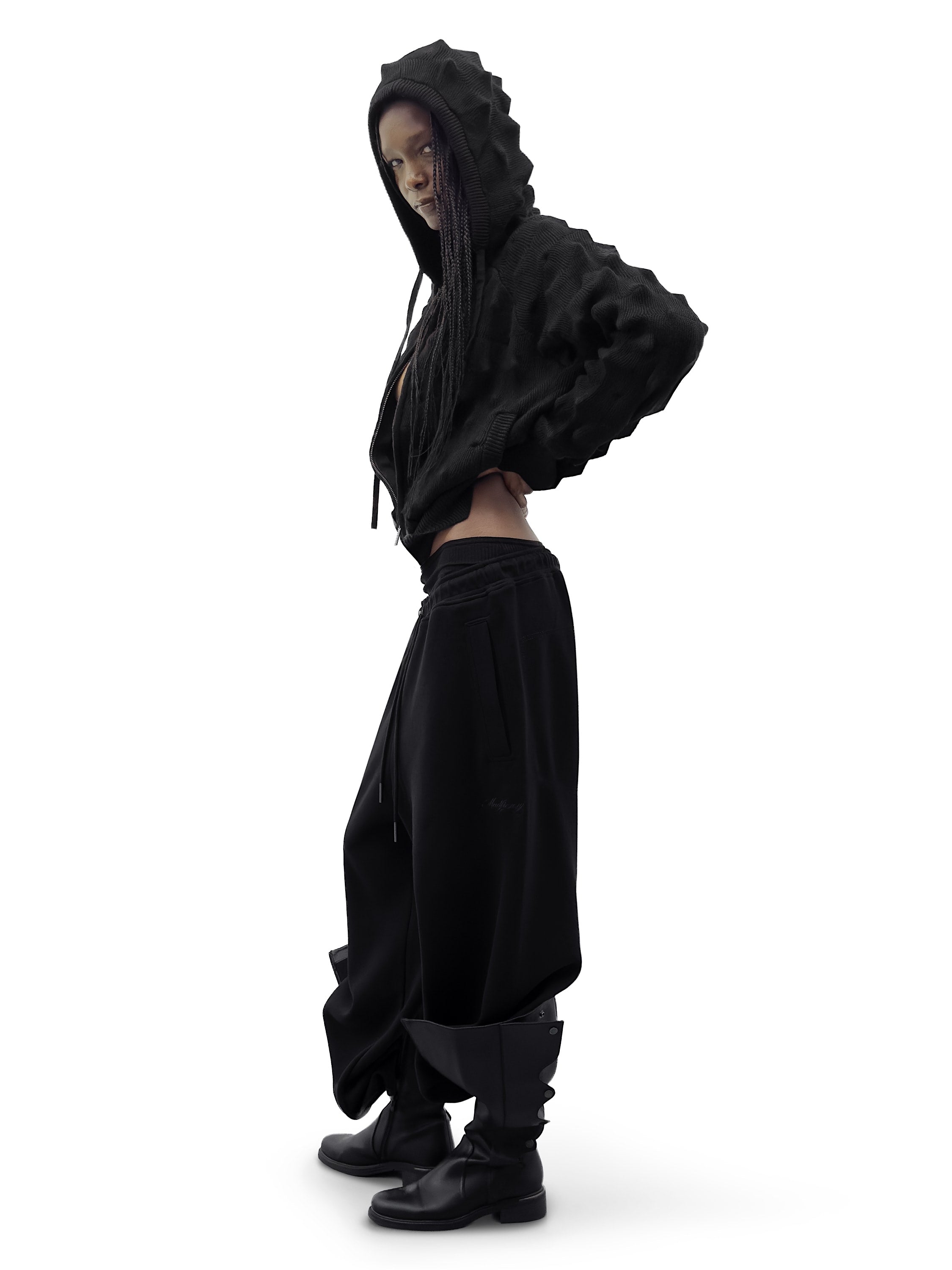 SPIKED Zip-Up Hoodie [black] – MADFRENZY