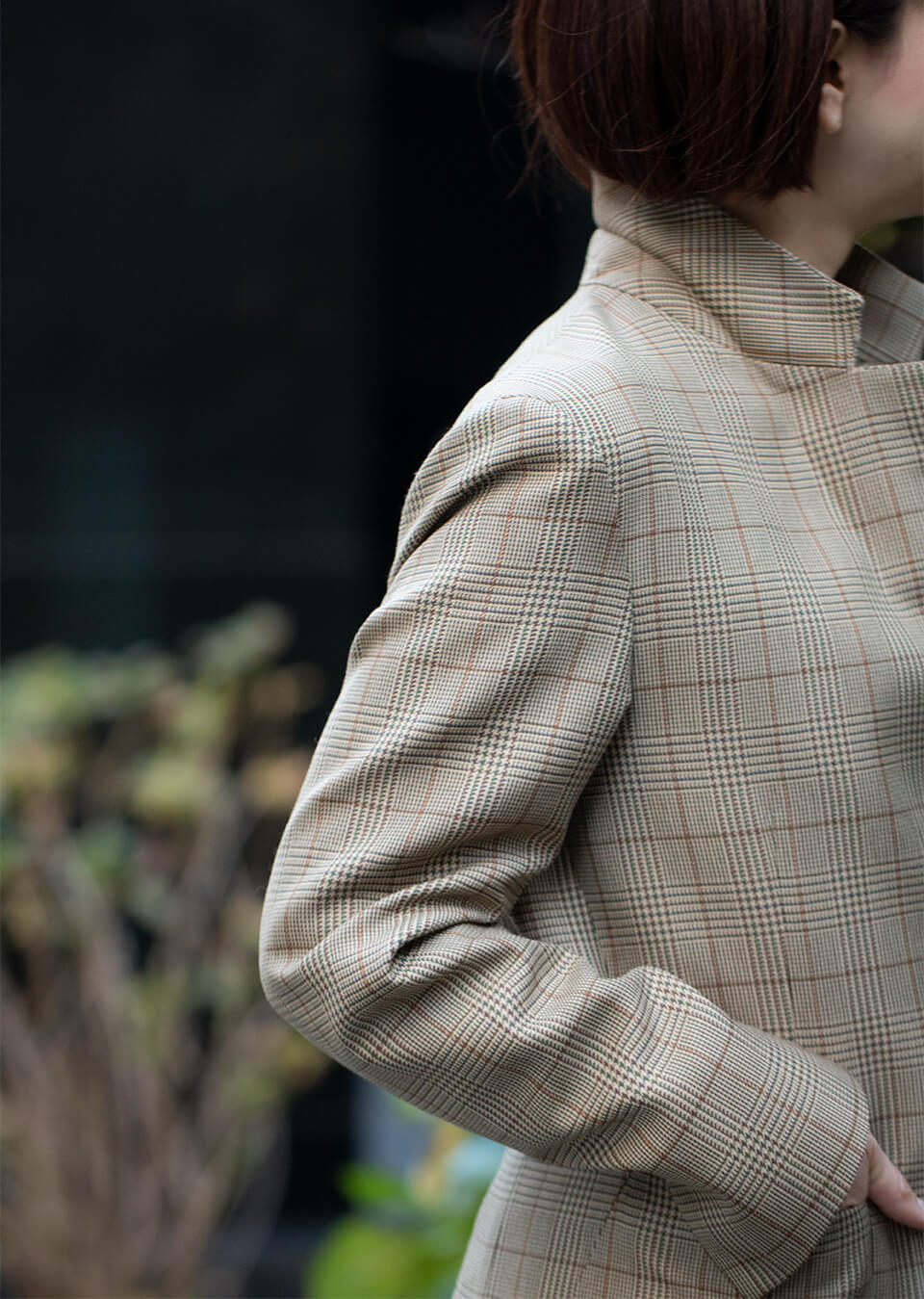 オープナージャケット ブルゴーニュチェックブラウン」「Opener Jacket