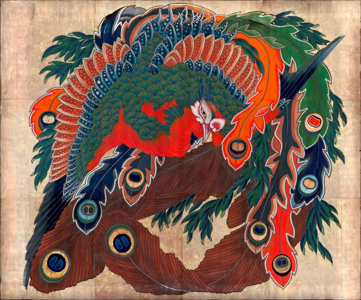 葛飾北斎の最大の作品である天井絵「八方睨み鳳凰図」を300億画素の