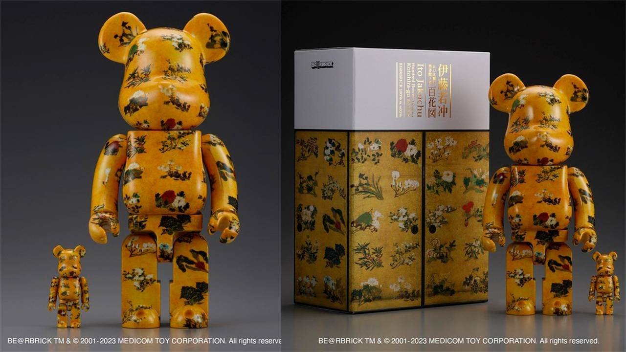 天才絵師・伊藤若冲の名作「百花図」をモチーフにしたBE@RBRICKが新