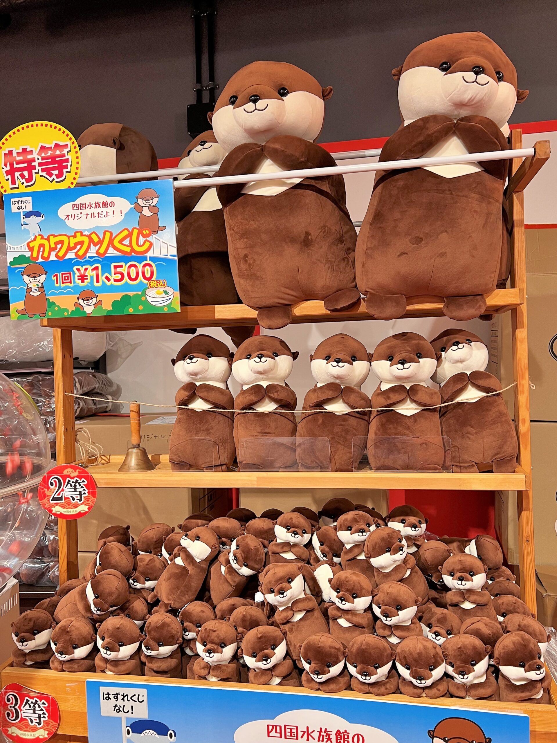 四国水族館オリジナル「カワウソぬいぐるみ」くじ発売｜あとなびマガジン