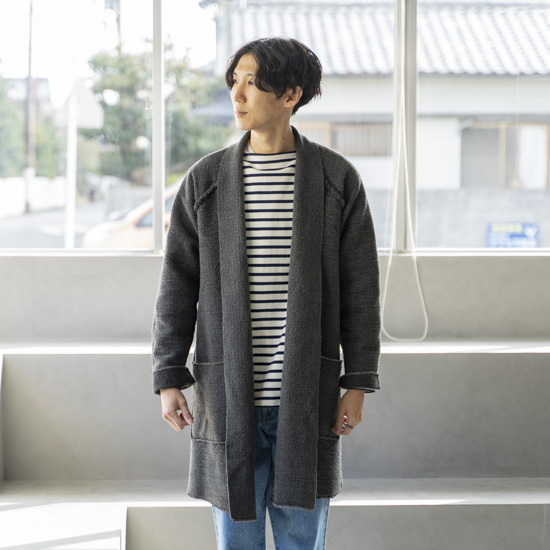 MITTAN OCガラ紡ロングジャケット［炭］ - Maiden Voyage