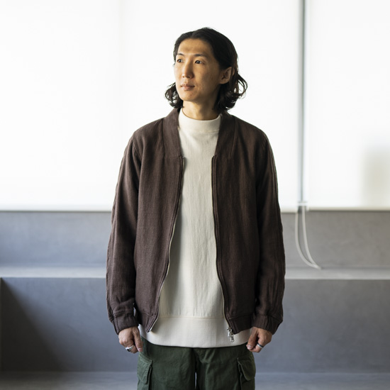 MITTAN SNチャルカkalaコットンブルゾン（草木濃染）（別注）［阿仙