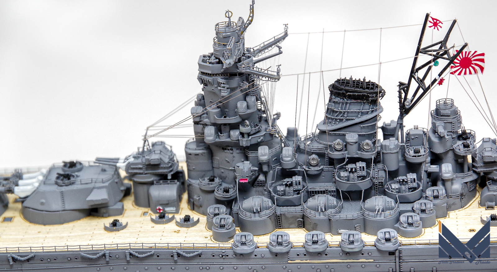 ピットロード 1/700 戦艦「大和」1945 最終時 完成品 PITROAD YAMATO