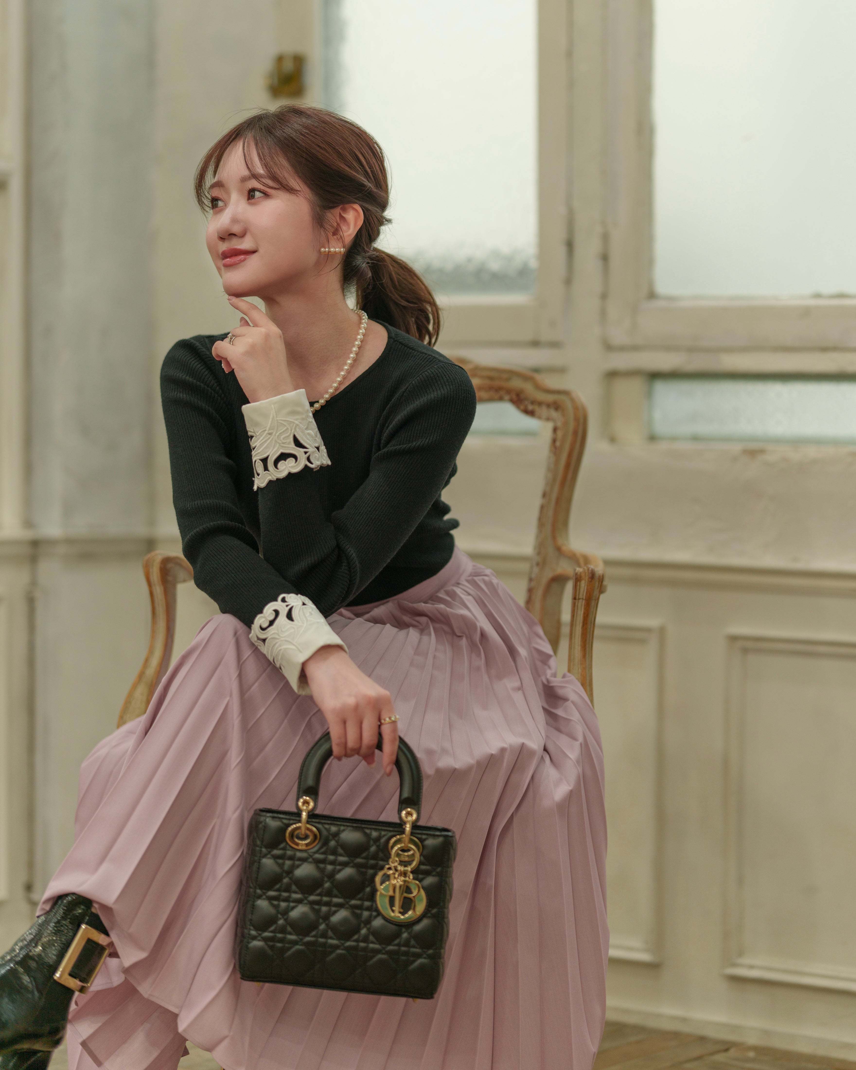 レースカフスリブニット – Maison Echelle